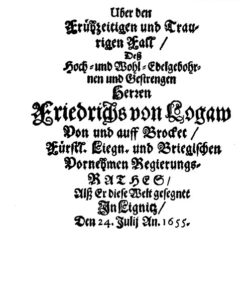 Retrato: Friedrich von Logau